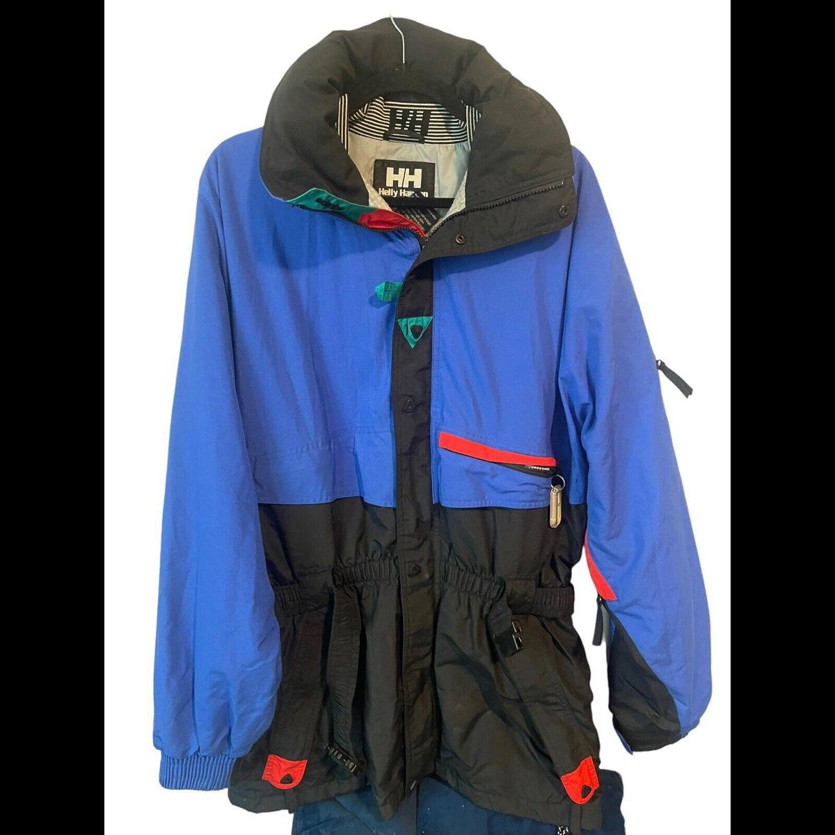 Helly Hansen Tech Women L Vintage Ski Snow-Boarding Jacket Purple Hood Tinsulate